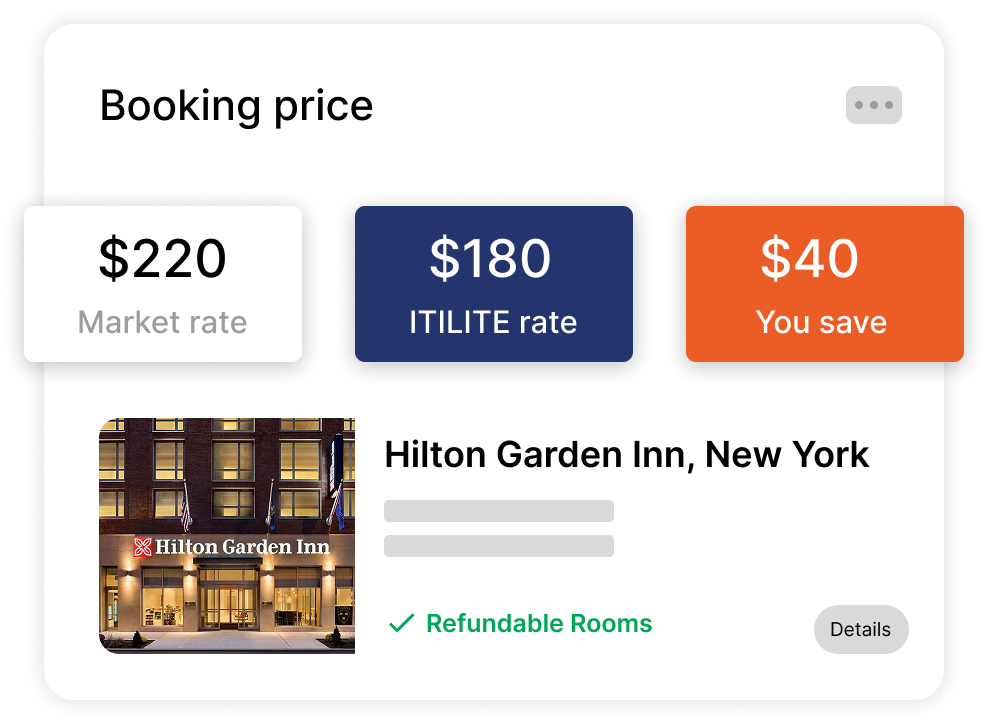 See Negotiated Hotel Rates at the Top